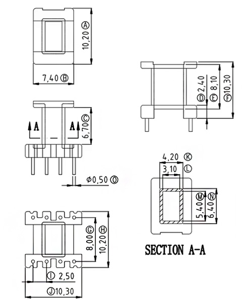 ee10 transformer bobbin circuit daim duab