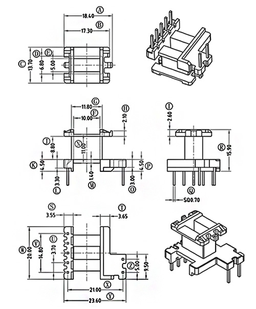 ee19-10 transformer bobbin sekit eserese nha